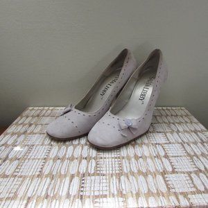 size 8.5 pastel grey betty suede heels